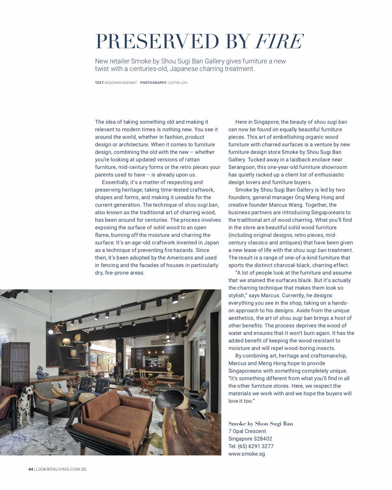 Lookbox living - preserved by fire