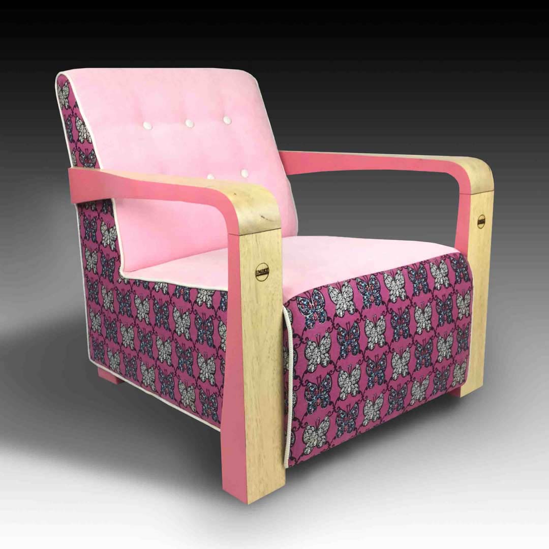 Kriss pink armchair square