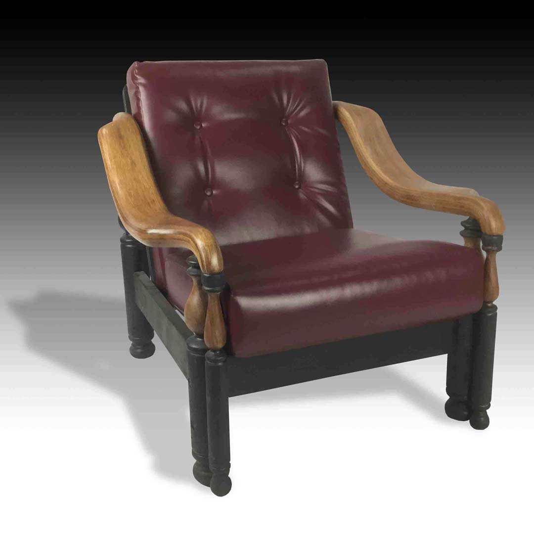 Maroon lawyer armchair