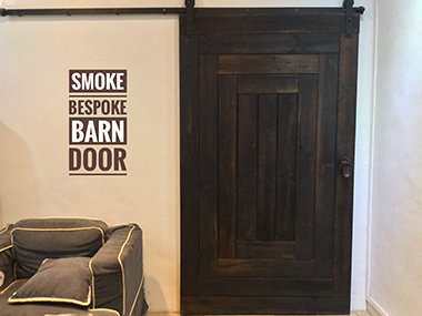 Smoke panel barn door