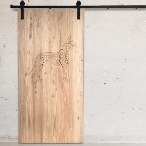 Studded Boxer Natural Barn Door