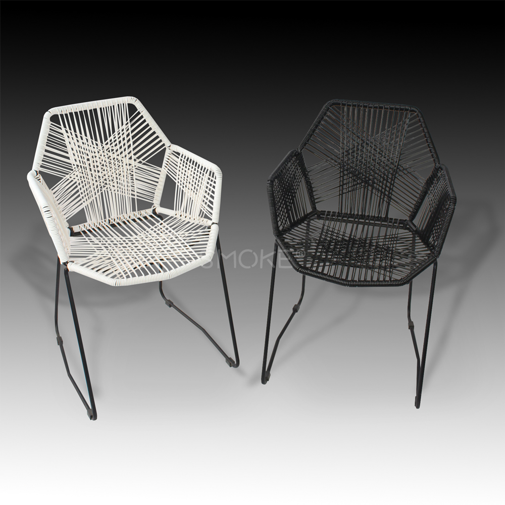 Hai Tha black and white dining chair front view