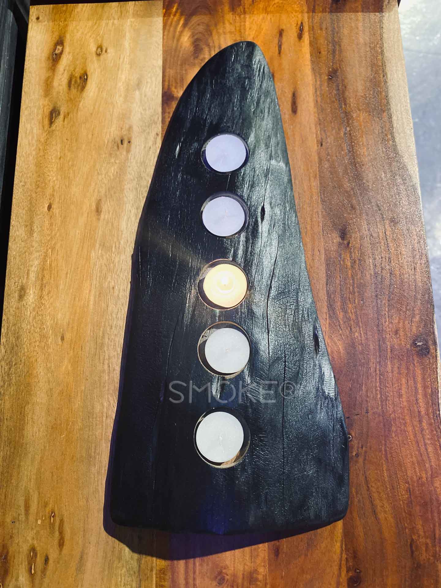 ETSU shou sugi ban candle holder
