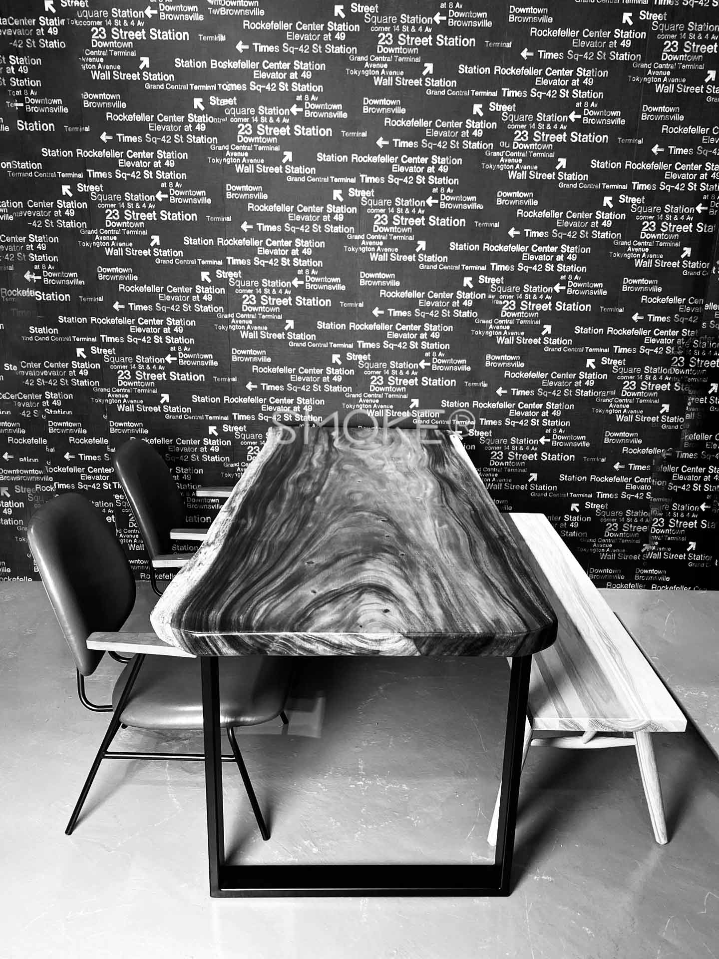 Colbie Solid Wood Bench with dining table