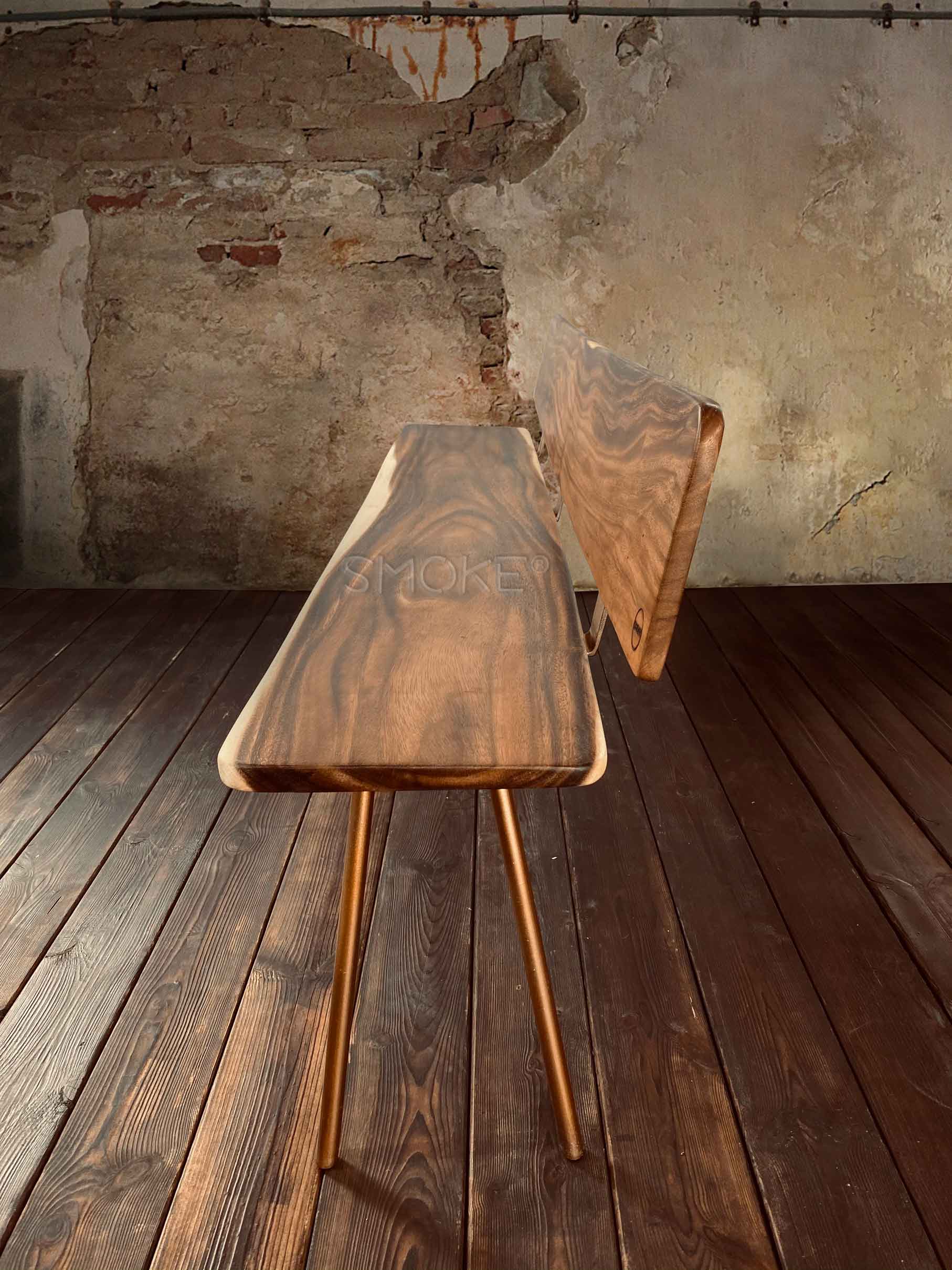 bench with designer stand