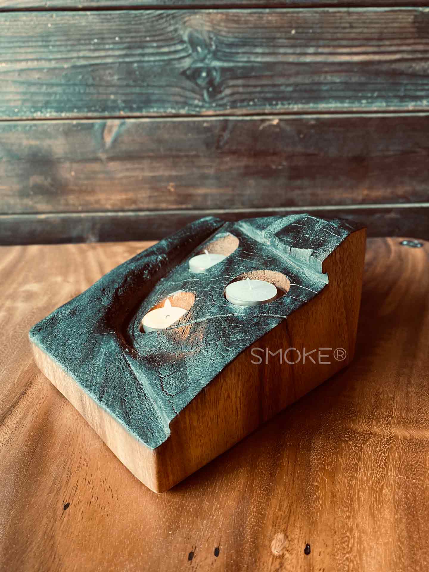 shou sugi ban nami candle holder