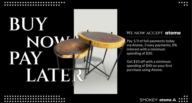 atome banner with smoke