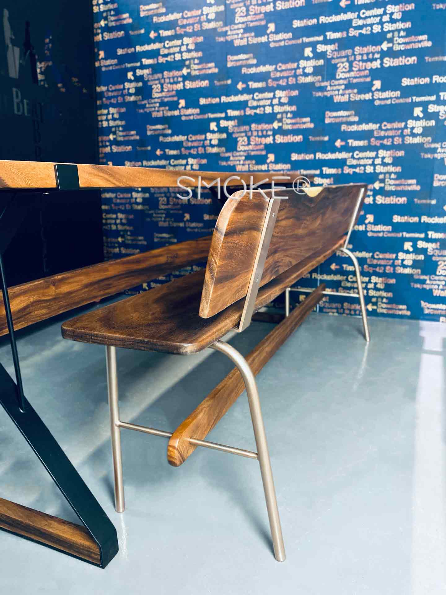 kayden wooden dining table with clare bench