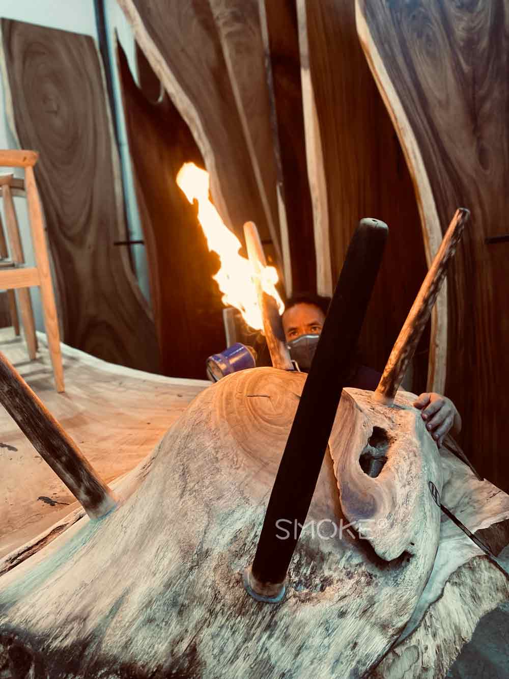 charring of wood