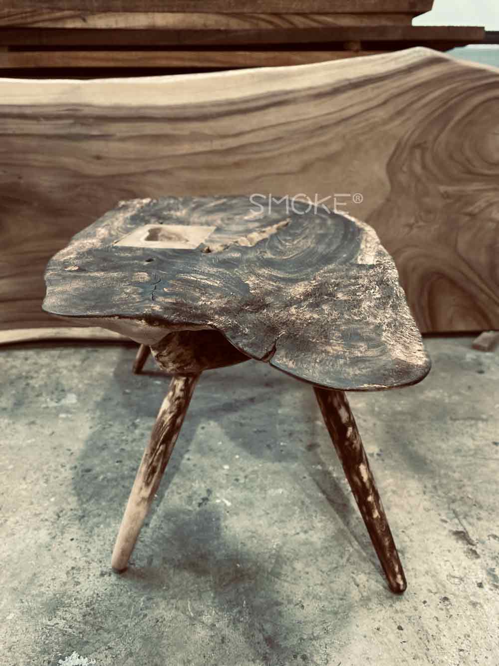 light charred coffee table