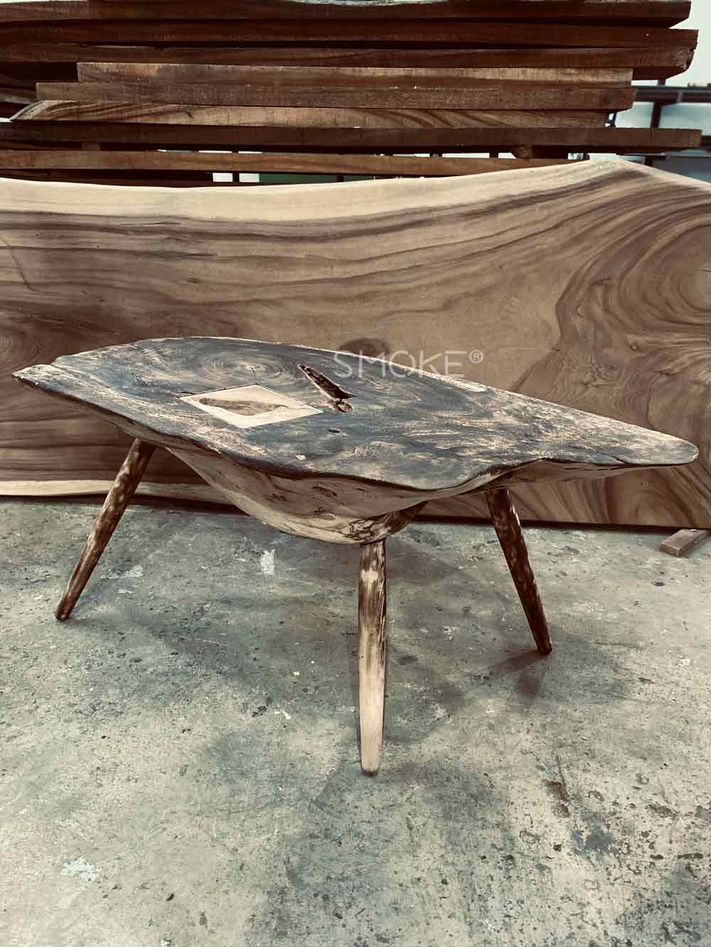 live edge coffee table
