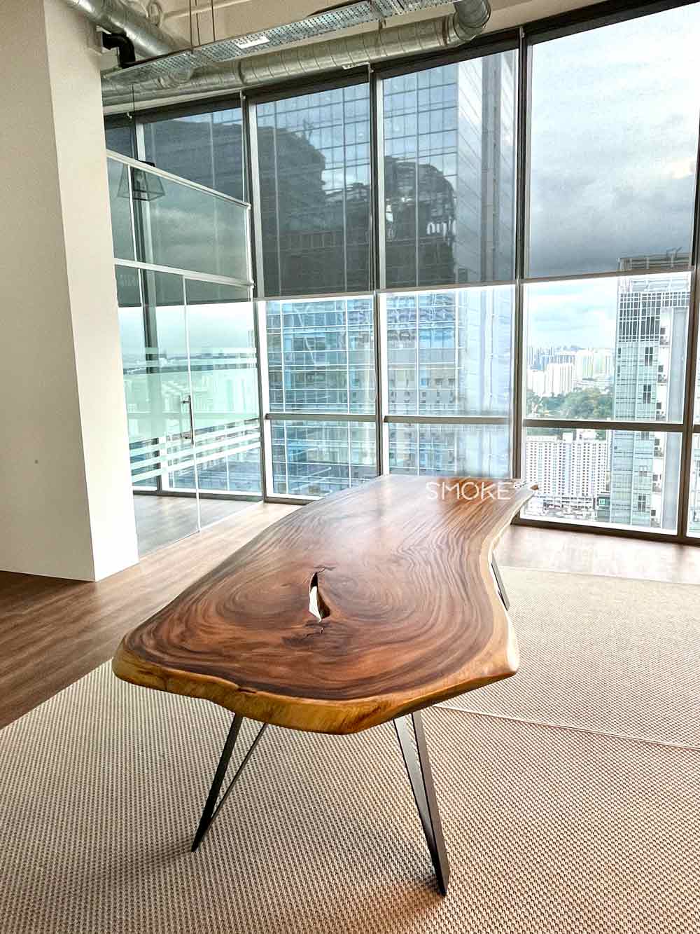 wooden conference table