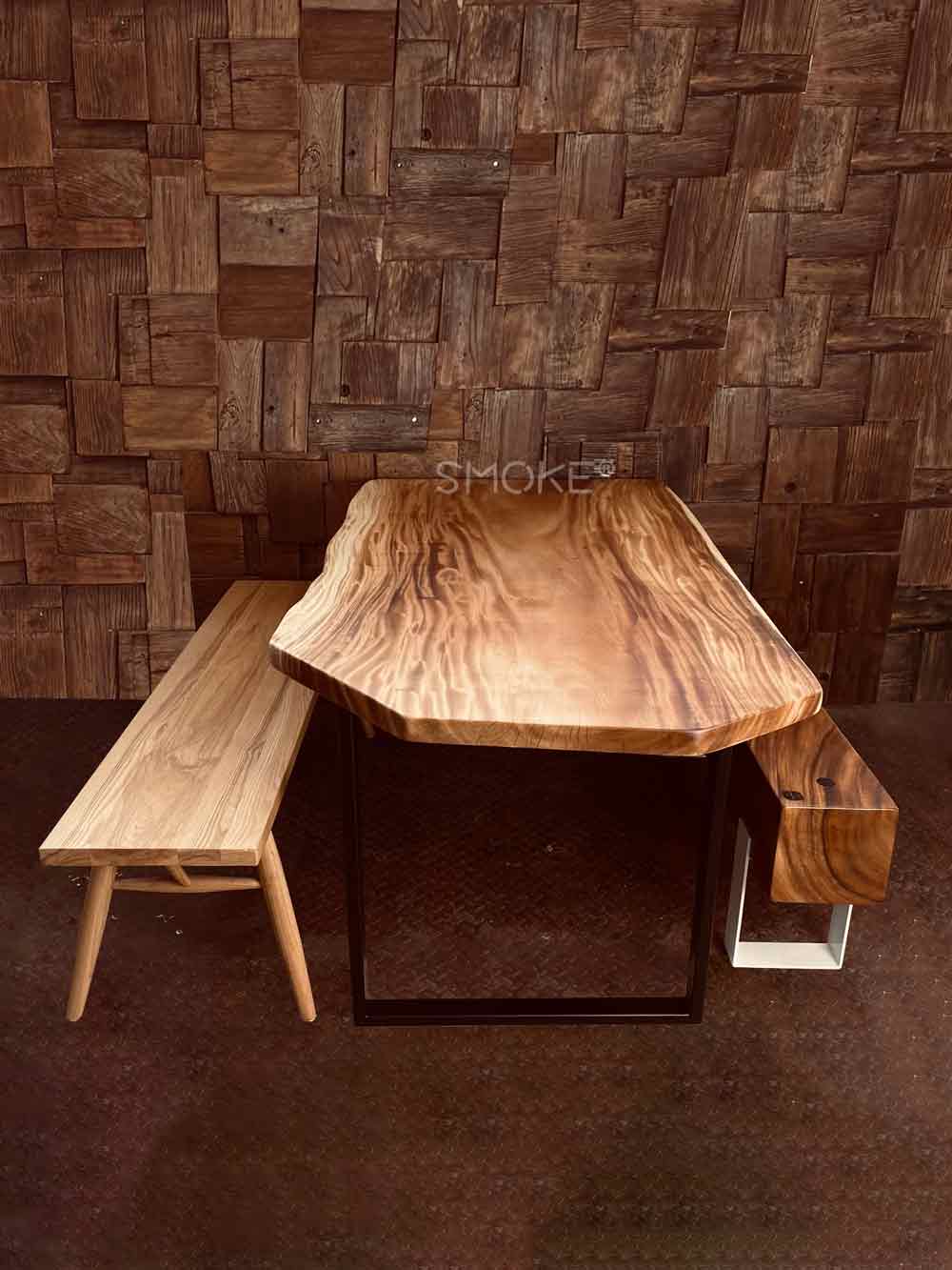 wooden bench wooden dining table