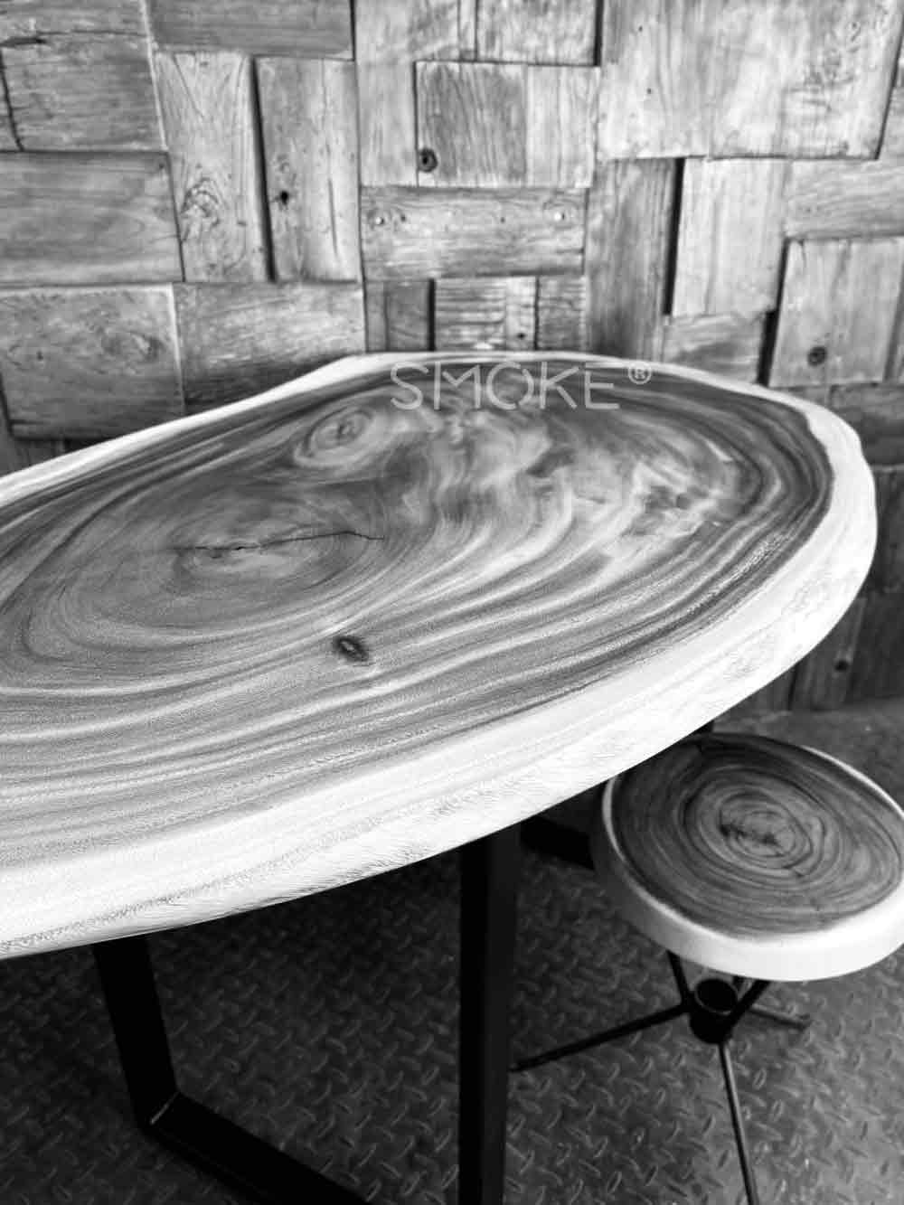 Live edge wooden dining table
