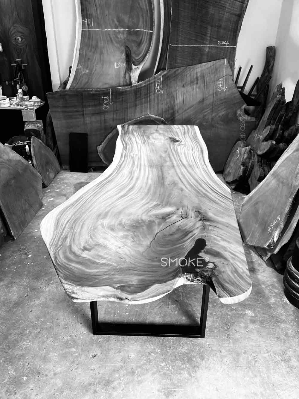 wooden conference table