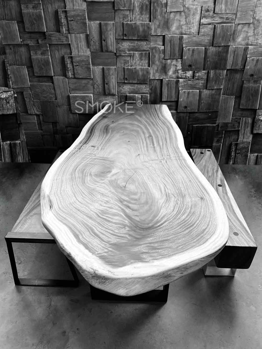 black and white wooden table