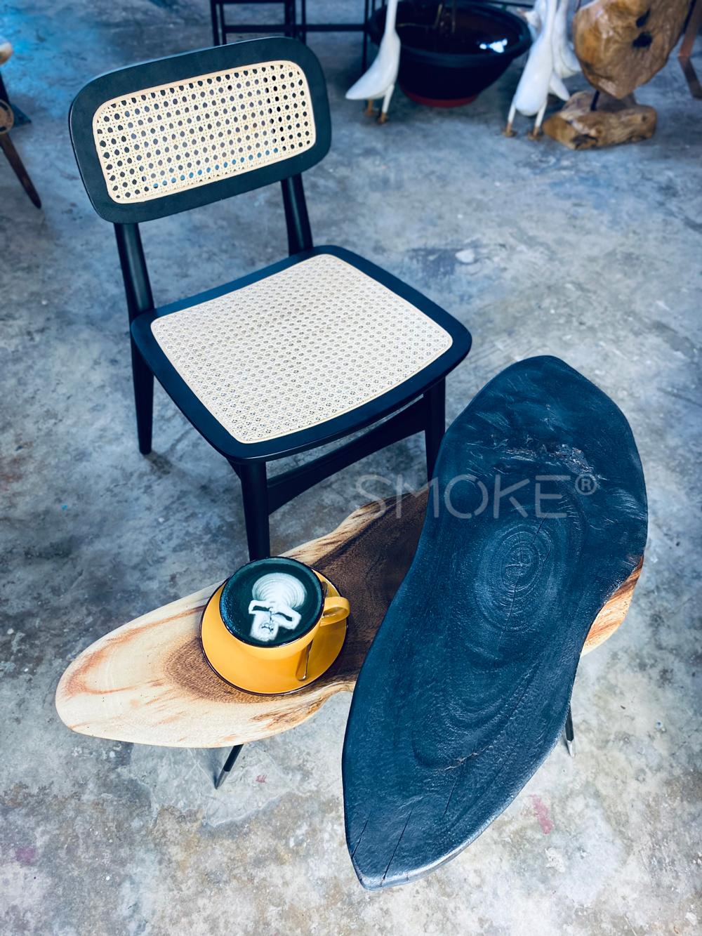 olena dining chair with nesting table