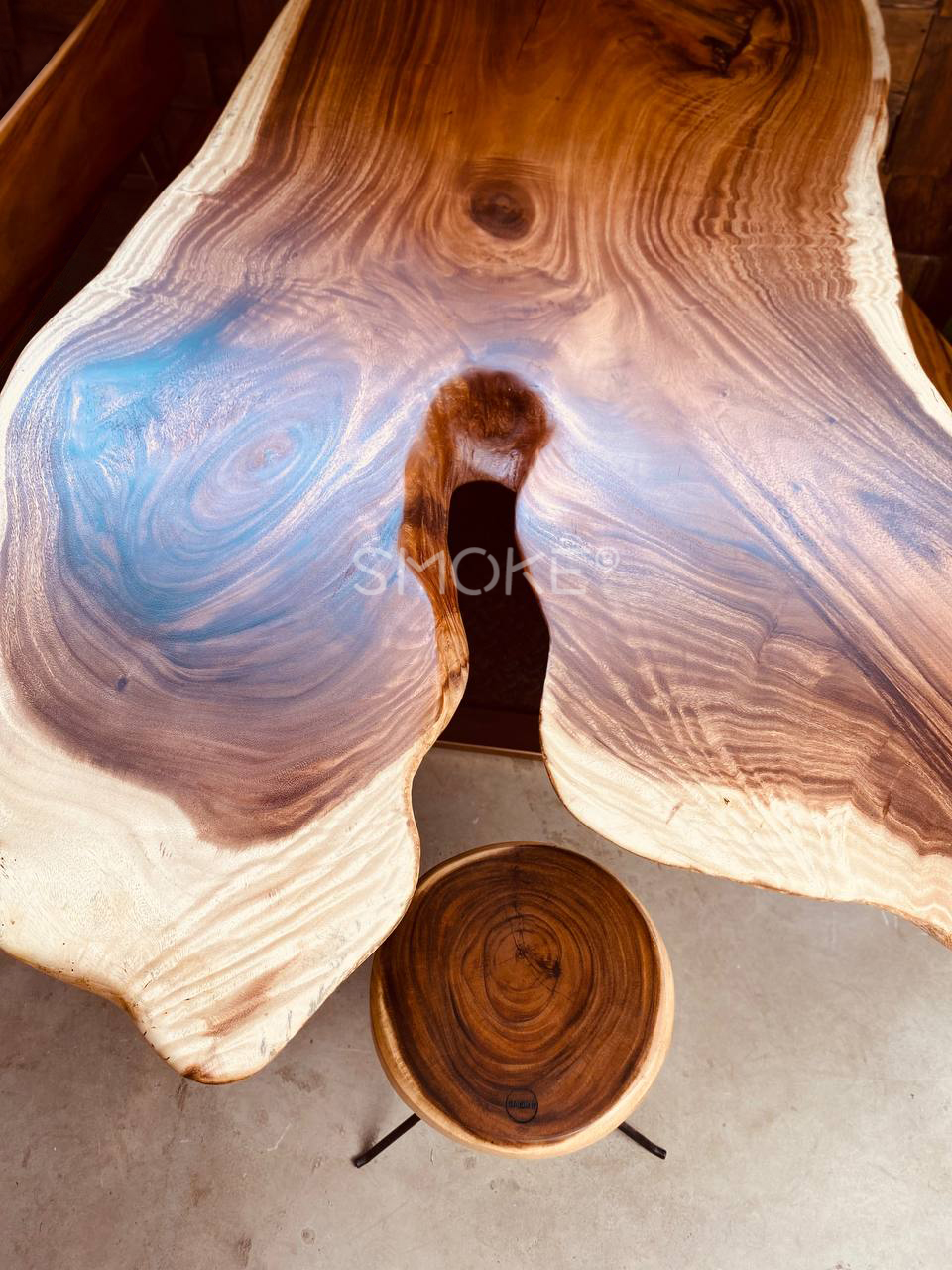 Handcrafted live edge dining table