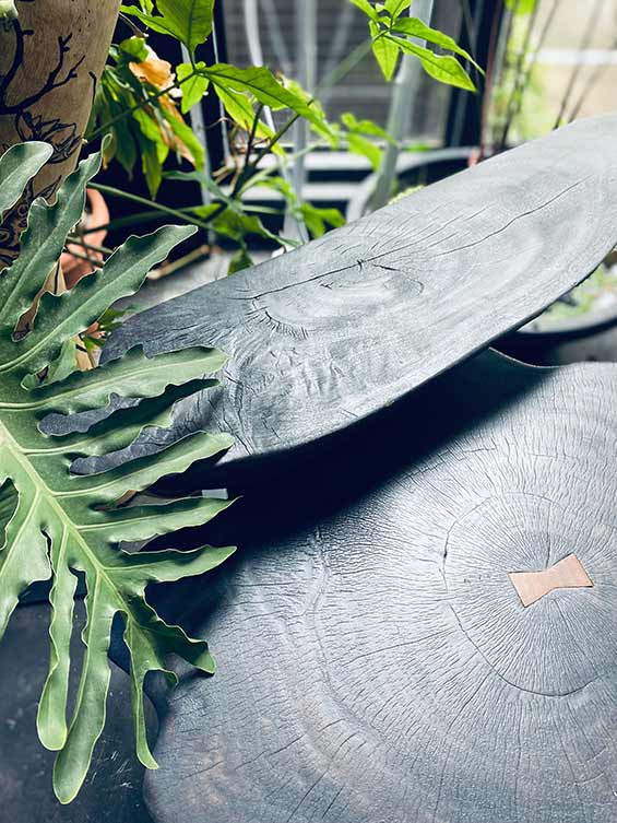 Charred Nesting Table