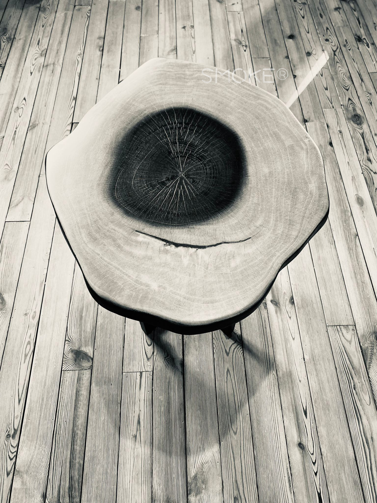 Shou Sugi Ban Side Table Reclaimed Wood