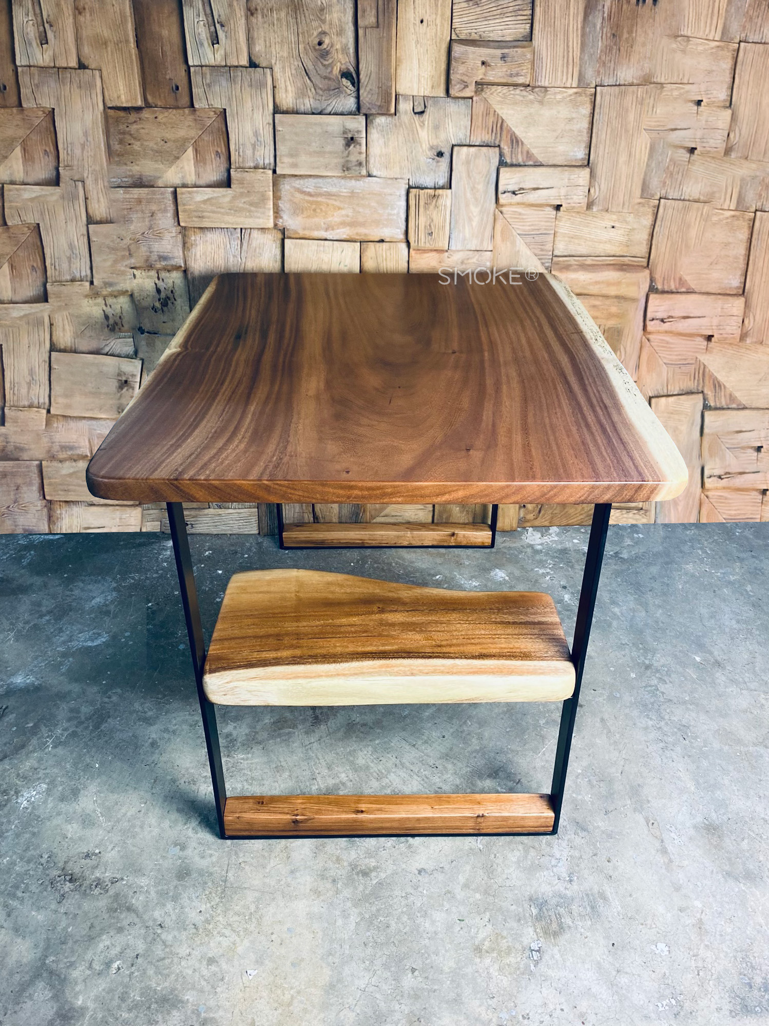 SMOKE WOODEN BESPOKE STUDY DESK SINGAPORE